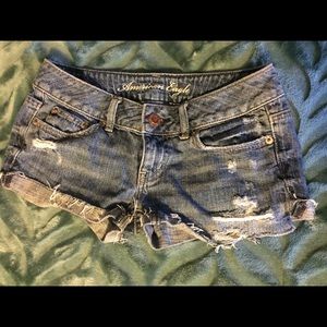 American Eagle Short Shorts Distressed